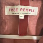 Free People Trench Coat Cherry Chai Jacket Split Sides Button Tie Waist XS/S NWT Photo 2