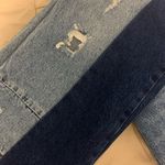 ZARA Blue Patchwork two tone denim asymmetric splice jeans Size 2 Photo 7