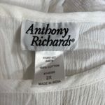 Vintage Anthony Richards White Sheer Cotton Tunic Top Short Sleeve Crewneck 2X Photo 7