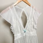 Betsey Johnson White Lace Flutter Babydoll Chemise S Photo 5