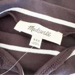 Madewell Top Womens Short-Sleeve Mockneck Tee Stripe Brown Slim Fit XXS NEW Photo 7