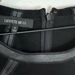 Lafayette 148 New York Overlook Black Leather Trim Dress Career Business size 4 Photo 4