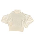 White Wheeler & Martha Wool Turtleneck Drop Shoulder Sweater in Cream size Small Photo 4