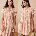Faherty  Gemina Linen Orange Palm Print Mini Dress XS Photo 1