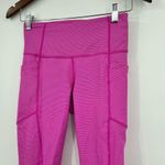 Athleta  HIGH RISE PIXEL CHATURANGA TO TOWN CAPRI pink pockets #591403 size XS Photo 6