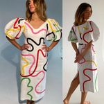 Mara Hoffman  Cadiz Namari Embroidered Linen Midi Dress Size 4 Photo 10