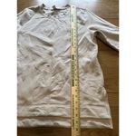 Athleta  Retroplush Crewneck Sweatshirt Women Size Medium Beige Preppy Athleisure Photo 3