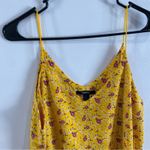 Forever 21 Yellow Floral Spaghetti Strap Cami Tank Top Size L Boho Summer Photo 4