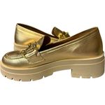 CYNTHIA RICHARD HAILEY 2.0 GOLD Metallic LEATHER Platform Loafers Shoes 7 / 38 Photo 2