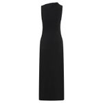 Meshki  The Taylor Draped Crepe Maxi Dress Black High Neck Formal Size 3XL Photo 4