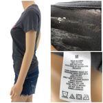 Aeropostale MEDIUM Gray Velvet Cursive Spellout Short Sleeve Tee Shirt T-SHIRT Photo 4