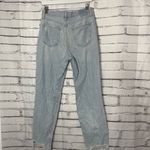 Bershka Straight Leg Boyfriend Jeans Light Wash High Rise Women’s 26 Raw Hem Y2K Photo 9