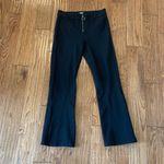 Paige  black exposed zipper fly flare stretch pants size 26 Photo 1