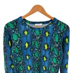 Equipment Femme Cashmere Sweater Sloan Blue Snakeskin Print size XS Long Sleeves Photo 1