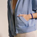 Free People Movement Wild At Heart Zip Up Blue Dust Size XS Photo 3