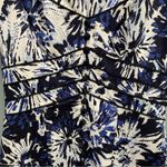 THEIA blue white print cap sleeve sheath pencil dress 2 Photo 2