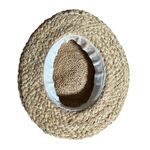 Signature Studio Vintage 90s Thick Chunky Straw Sun Hat with White Bow Signature Studios Photo 3