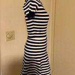 Lucy Paris Viscose Soft Striped Knitwear Crop Top & Flare Skirt Set Navy White S Photo 8