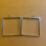Saint Laurent  Double Square Hoop Earrings in Metal Photo 1