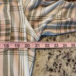 C&C California Knit Plaid Long Sleeve Button Down Shirt Women's Size L Pink Gray Photo 4