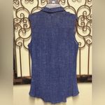 Anthropologie Ember blue sleeveless button down top Photo 1