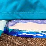 Lauren Ralph Lauren Dress Women Size 6 Blue Floral Mini Lined Keyhole Top Back Photo 3