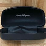 Salvatore Ferragamo Black Textured Oversized Sunglass Hard Case with Wipe Cloth Photo 9