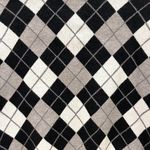 SheIn Womens S Argyle Sweater Drop Shoulder Gray Black Photo 5