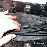 Vintage Mark Chantal MC Unisex Satchel Handbag Four Leaf Clover Design Black Photo 12