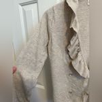 ZARA Knit Ruffle Cardigan Button Down Sweater size Medium Photo 5