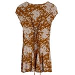 Band of Gypsies  Mini Dress Womens S Brown Floral Button Front Boho Cottagecore Photo 2