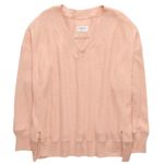 American Eagle AE  AE Big Hug V-Neck Waffle Sweater/Sweatshirt Pink Oversized XS Photo 3