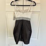 Tony Bowls NWT  Black and Ivory Cocktail Dress Size 0 Photo 3