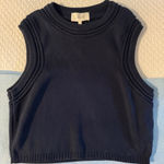 Cleobella  Navy Knit Top Size Small  Photo 0