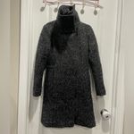 SOIA & KYO  Leila Black Charcoal Wool Coat Size Small Photo 2