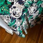 None Green and White Tiger Print Women's Jumpsuit Photo 2