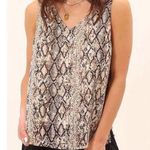 THML  Snakeskin Print V neck Tank‎ Top Size XL  Lined Photo 0
