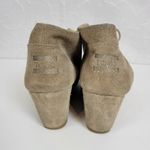 Toms Women's Shoes Size 8 Brown Suede Lace-Up Almond Toe Buck Wedges Heels Photo 4