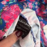 For Love & Lemons Annie Midi Dress Size XS Floral Long Sleeve Puff Open Back Blue Photo 6