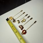 Lapel Stick Pin Gold Tone Lot Of 6 Whale Koala Butterfly Ladybug Elephant Photo 4