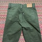 Levi's NEW ARMY GREEN BUTTON FRONT 724 HIGH RISE CROP STRAIGHT JEANS Photo 4