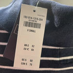 Abercrombie & Fitch ABERCROMBIE Drama Collar V-Neck Striped Sweatshirt XS NEW Photo 3