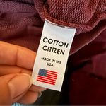 Cotton Citizen  NWOT Burgundy Cropped Sweatshirt Photo 7