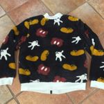Disney Mickey Mouse plush fleece bomber jacket size large Photo 4