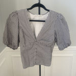 Abercrombie & Fitch Gingham Short Sleeve Top Size Small Photo 0