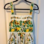 Farm Rio Floral Linen Papaya Salad Scarf Maxi Dress Green and Yellow | Small Photo 3