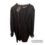 Bloomchic Plus Size Long Sleeve Mock Neck Sheer Midi Dress Photo 2