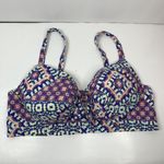 Swimsuits For All Plus 46C Underwire Bikini Swim Top Tile Print Keyhole Detail Size XL Photo 1