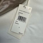 Good American NWT Size 2 M Mink Tan Shiny Ruched Bikini Bottom Cheeky Metallic Photo 7