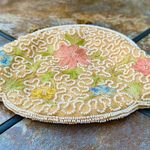 Vintage Beaded Embroidered Satin Evening Purse with Unique Floral Design Photo 4